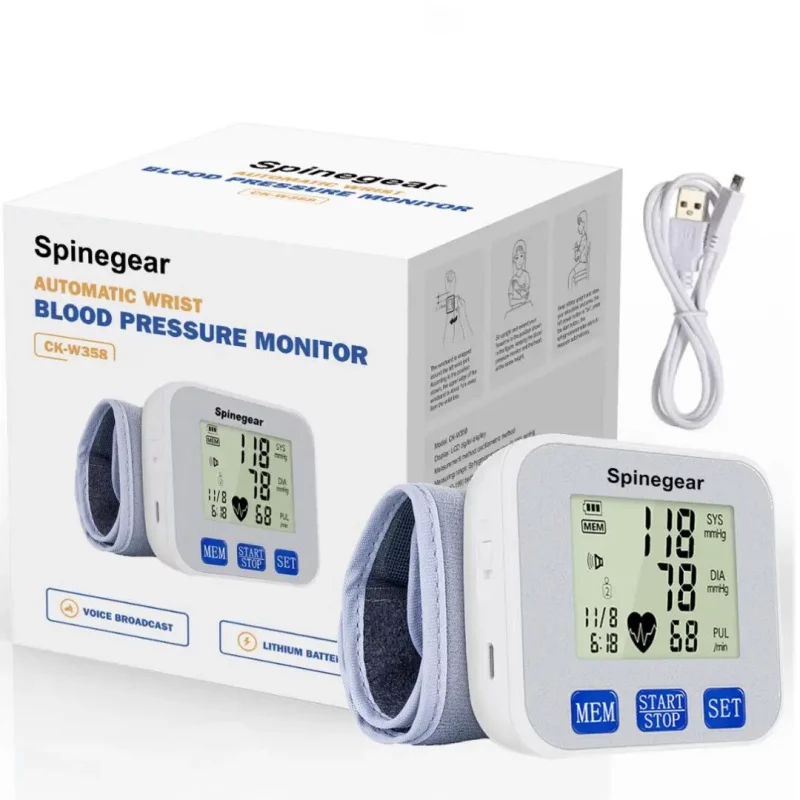 Spinegear Blood Pressure Monitor for Home use UK NHS Accepted Wrist BP Cuff  21cm