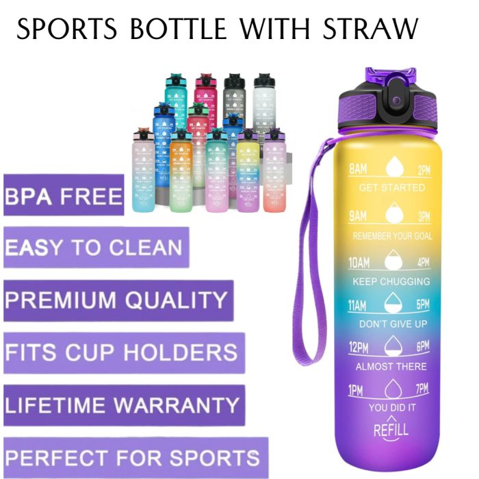 sport bottle with straw